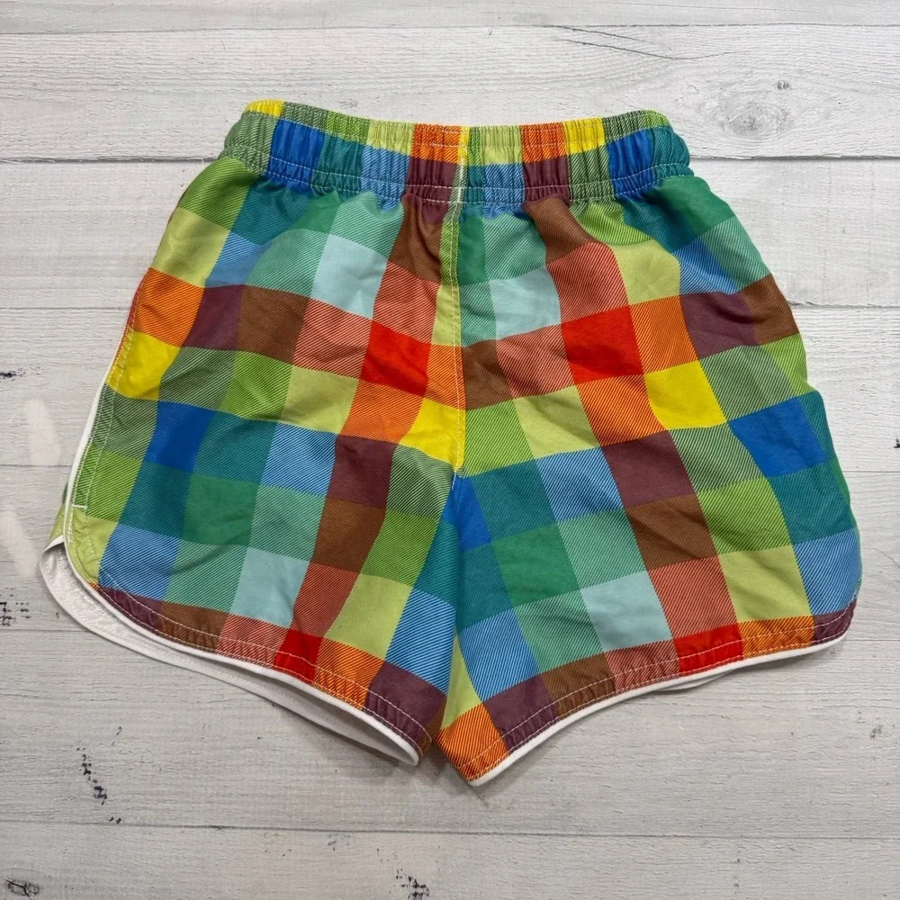 Hanna Andersson‎ boys colorful plaid swims shorts 100/4